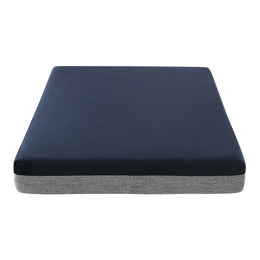Large navy blue and grey orthopaedic memory foam dog bed | King of Knives