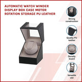 Automatic Watch Winder Display Box Case Motor Rotation Storage PU Leather