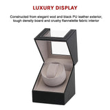 Automatic Watch Winder Display Box Case Motor Rotation Storage PU Leather