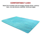200x140cm Floor Rugs Large Shaggy Rug Area Carpet Bedroom Living Room Mat - Turquoise