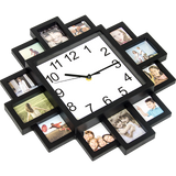 Photo Frame Clock Picture Collage 12-P Display Wall Clock Photowall Home Décor