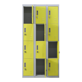 12-Door Locker for Office Gym Shed School Home Storage - Padlock-operated