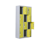 12-Door Locker for Office Gym Shed School Home Storage - 3-Digit Combination Lock