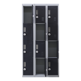 12-Door Locker for Office Gym Shed School Home Storage - 3-Digit Combination Lock