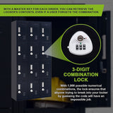 12-Door Locker for Office Gym Shed School Home Storage - 3-Digit Combination Lock