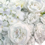 Artificial Flower Wall Backdrop Panel 40cm X 60cm Mixed Whites