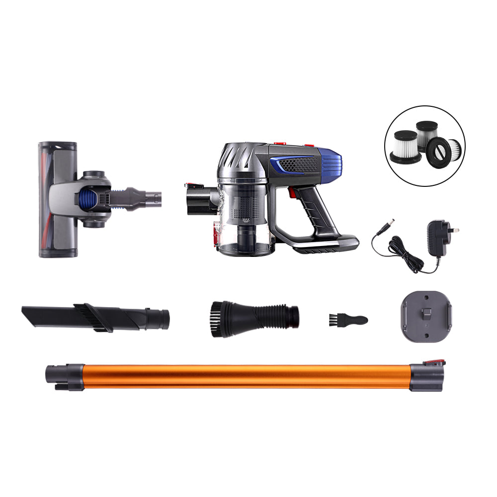 Devanti Handheld Vacuum Cleaner Cordless HEPA Filter Gold 150W