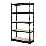 1.8M 5-Shelves Steel Warehouse Shelving Racking Garage Storage Rack Black | King of Knives Australia