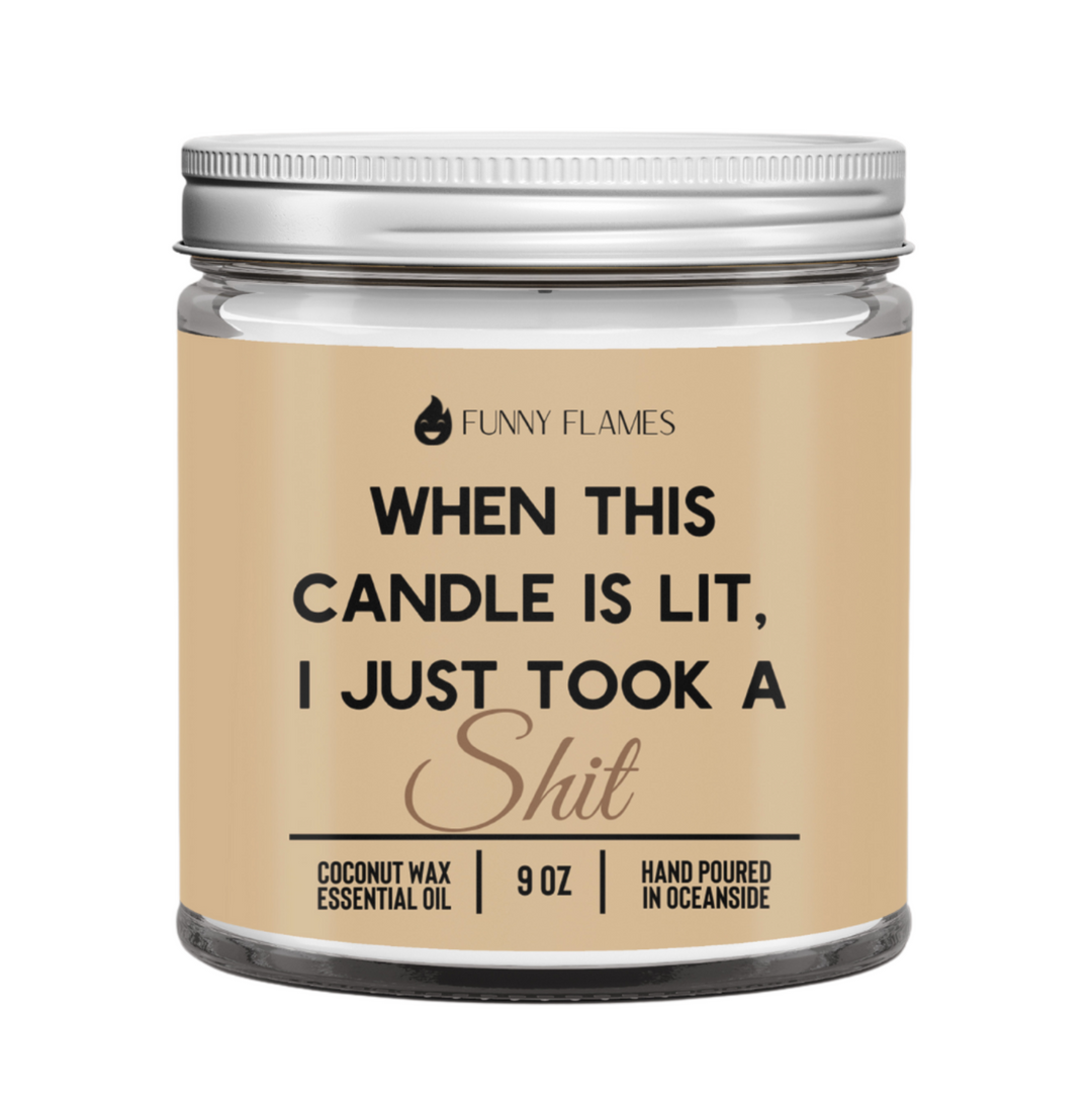 Funny Flames When This Candle Is Lit, I Just Took A Sh*t Bathroom Candle | King Of Knives Australia