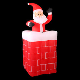 Jingle Jollys Christmas Inflatable Pop Up Santa 1.8M OutdoorDecorations Lights