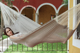 King Size Outdoor Cotton Hammock in Dream Sands