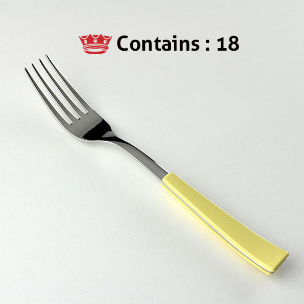 Svanera TABLE FORK  YELLOW  ELENA Number in box : 18