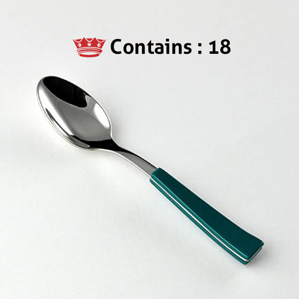 Svanera COFFEE  SPOON GREEN  ELENA Number in box : 18