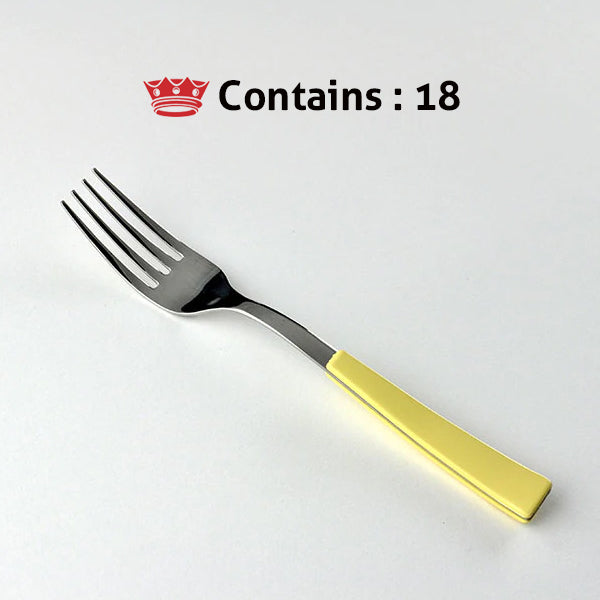 Svanera DESSERT FORK   YELLOW  ELENA Number in box : 18