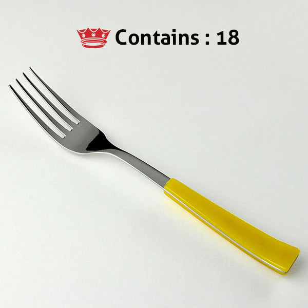 Svanera TABLE FORK YELLOW VISUAL Number in box : 18