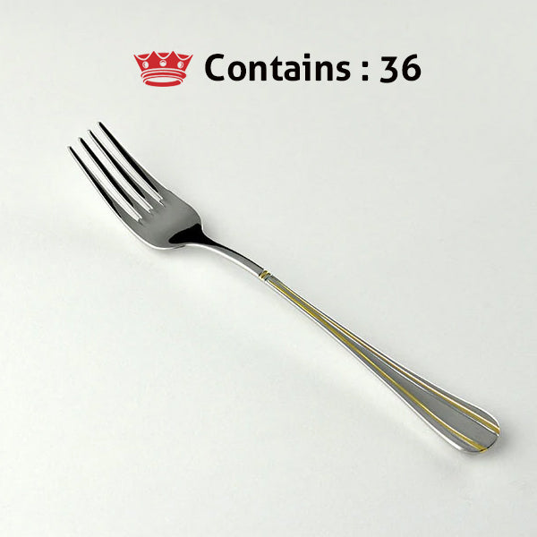 Svanera DESSERT  FORK  GOLD/P.   BRAVA Number in box : 36