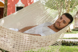 Outdoor undercover cotton Mayan Legacy hammock with hand crocheted tassels King Size Marble