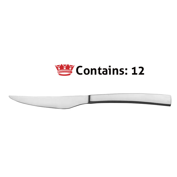 TORINO STEAK KNIFE SOLID HANDLE-18/10 - (contains : 12 in the box )
