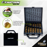 Taipan 99PCE Drill Bit Set HSS Titanium Coated & Steel Case Premium Quality