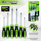 Taipan 6PCE Screwdriver Set Magnetic Tips Chrome Steel Plated Construction | Home & Industry Security | King of Knives