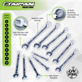 Taipan 11PCE Combination Spanner Set Premium Quality Chrome Vanadium Steel